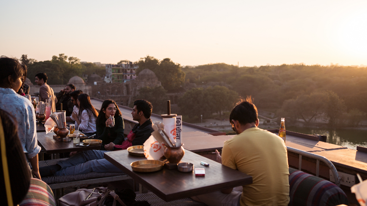 Rooftop Restaurants in Hauz Khas Village